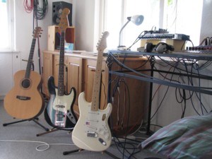 Guitars in studio